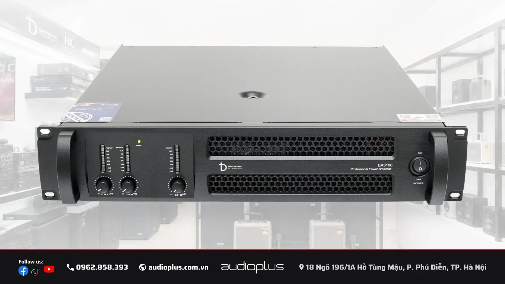 Lưới thoát gió và dàn tản nhiệt của cục đẩy DBACOUSTIC EA3106