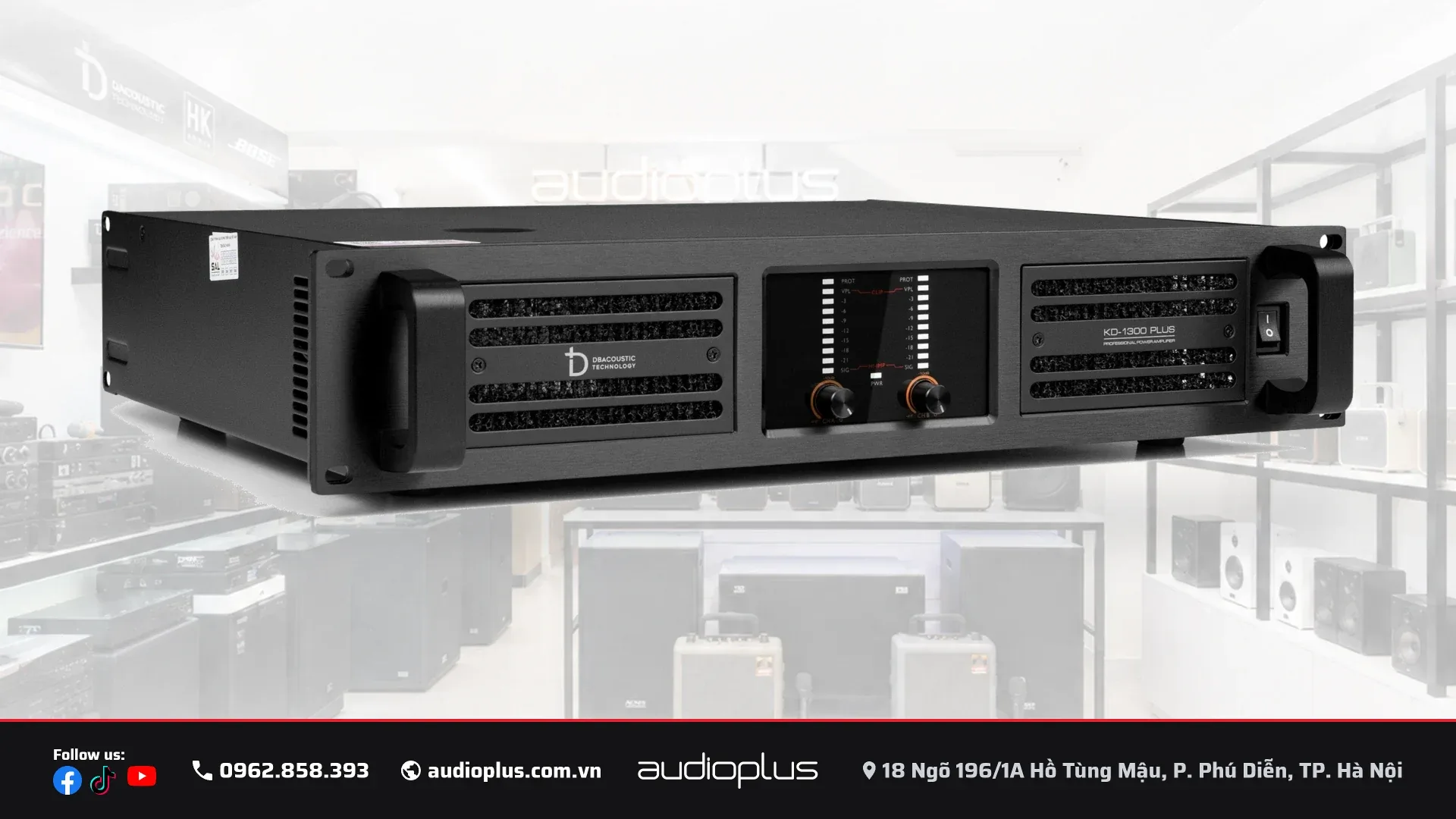 Cục đẩy công suất DBACOUSTIC KD1300 PLUS PREMIUM 2 kênh Class TD khung rack 2U