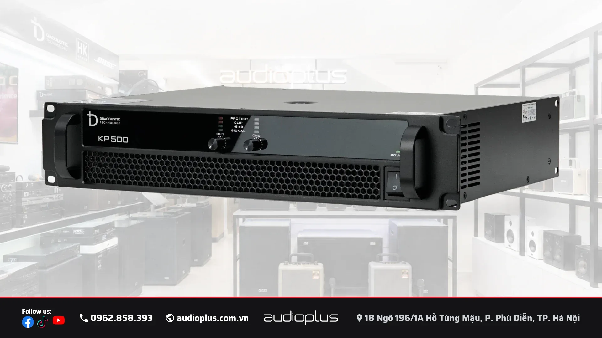Ngõ ra Speakon và ngõ vào XLR cân bằng của DBACOUSTIC KP500