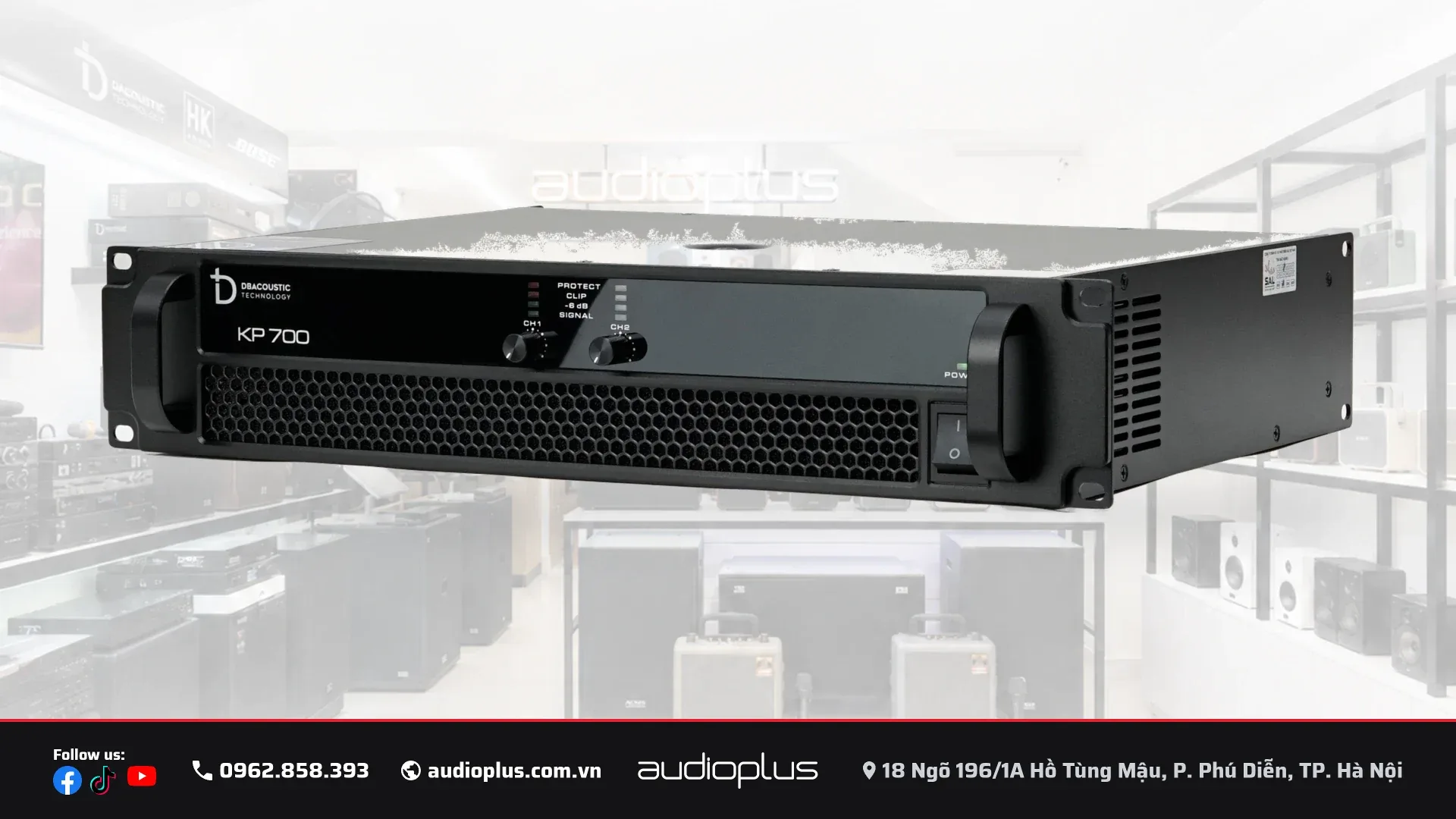 Ngõ ra Speakon và ngõ vào XLR cân bằng của DBACOUSTIC KP700