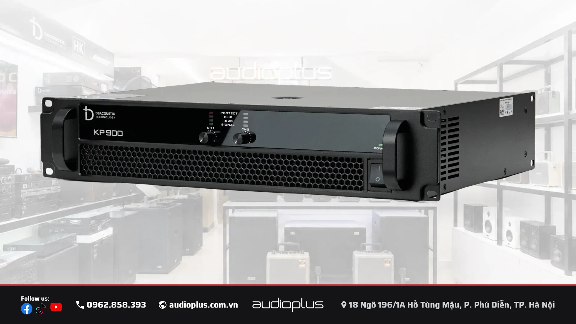 Ngõ ra Speakon và ngõ vào XLR cân bằng của DBACOUSTIC KP900