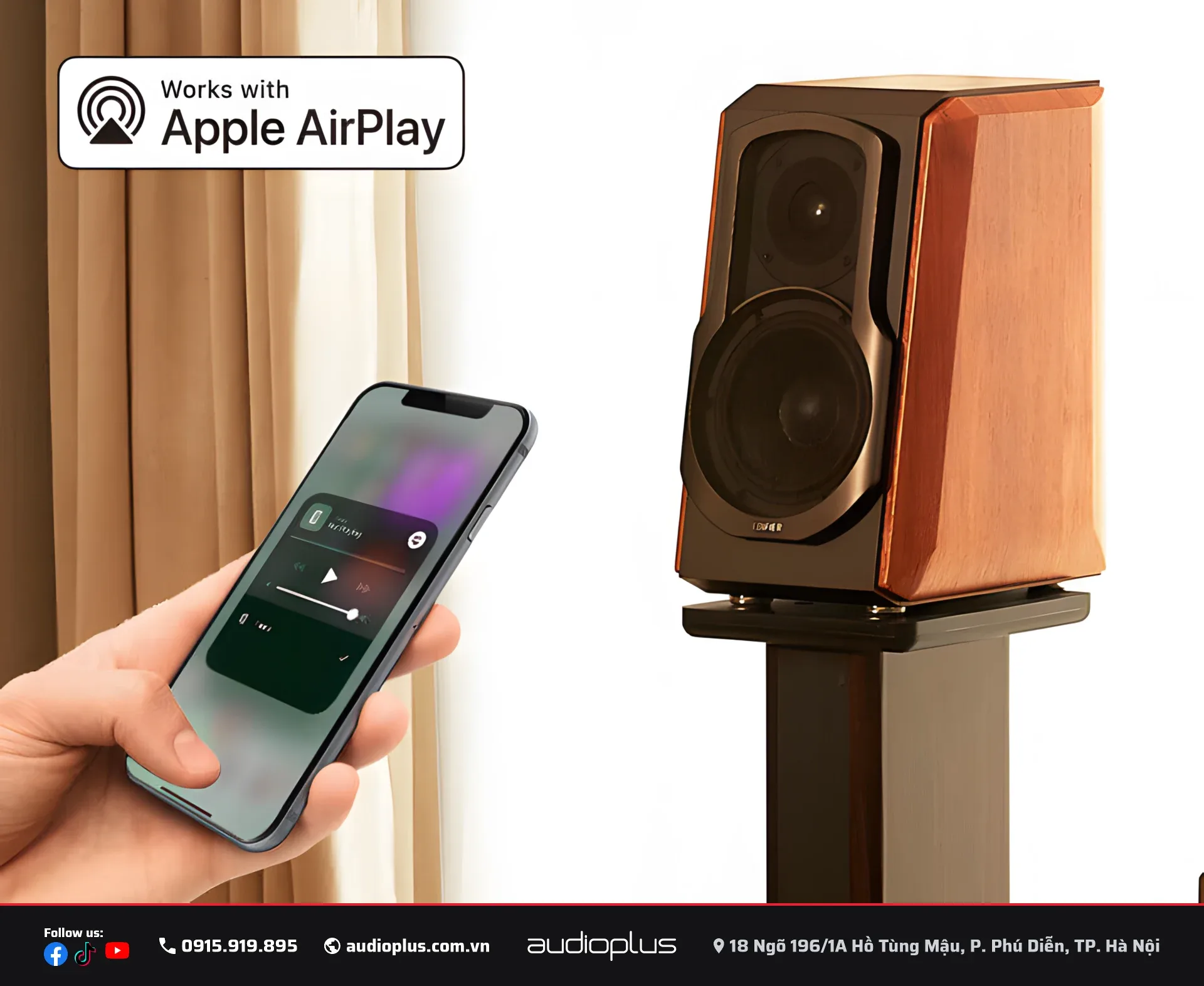 EDIFIER S1000W stream nhạc qua Apple AirPlay 2 từ iPhone