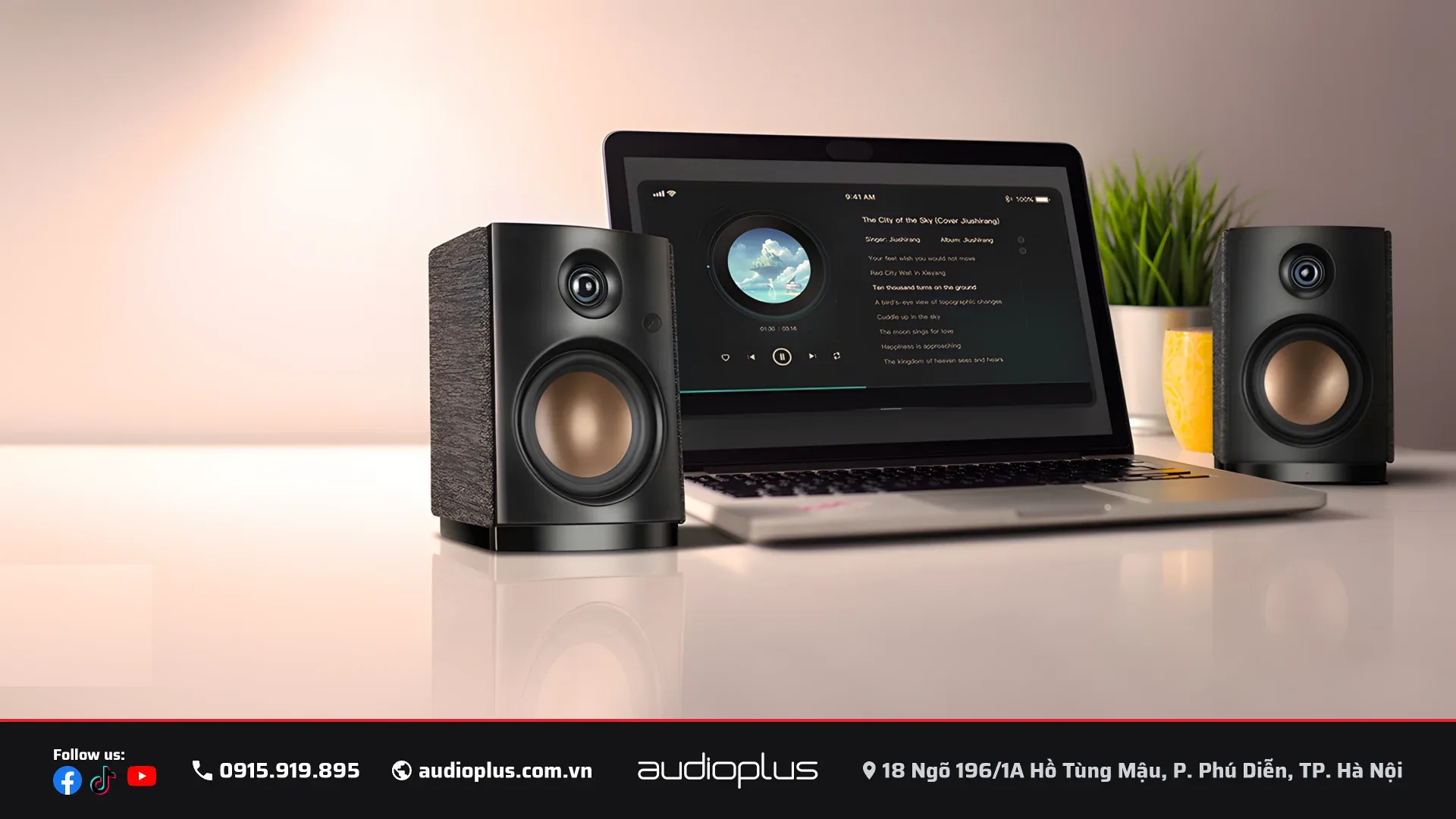 Loa bookshelf bluetooth SWAN OS-10 kết nối laptop phát nhạc