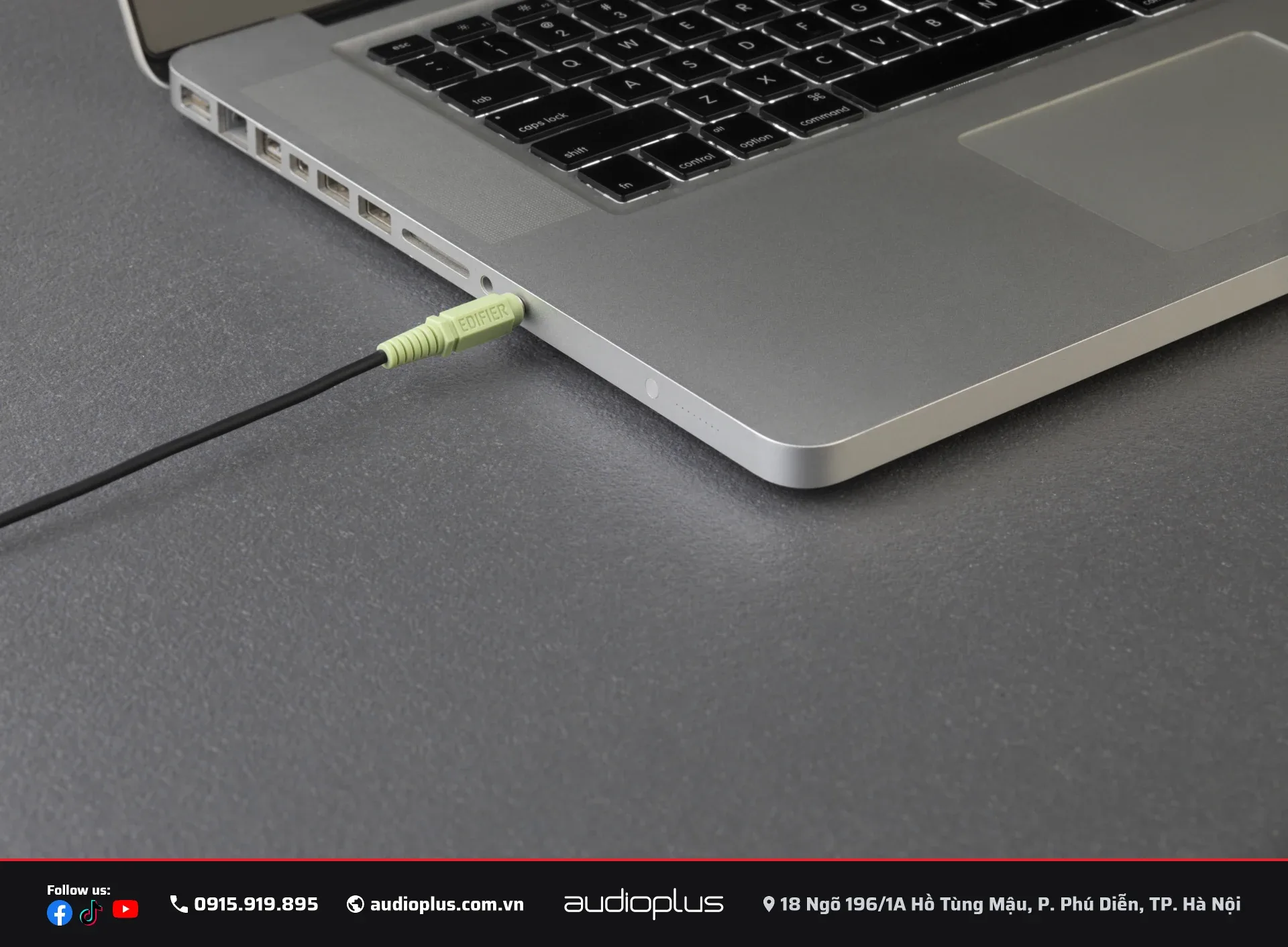 Dây AUX EDIFIER cắm vào cổng tai nghe 3.5mm của laptop