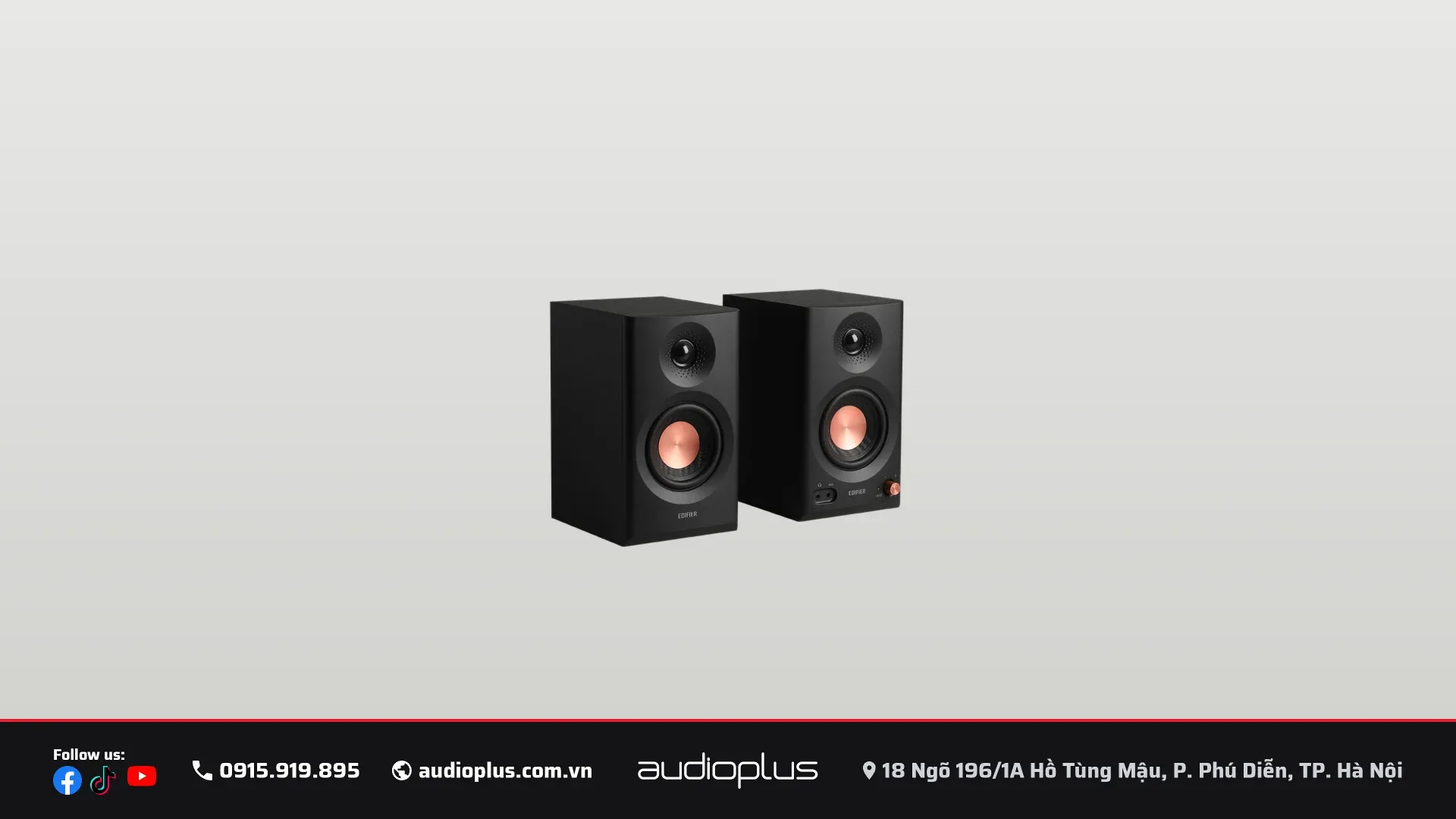Cặp loa kiểm âm EDIFIER MR3 màu đen nhìn góc 3/4