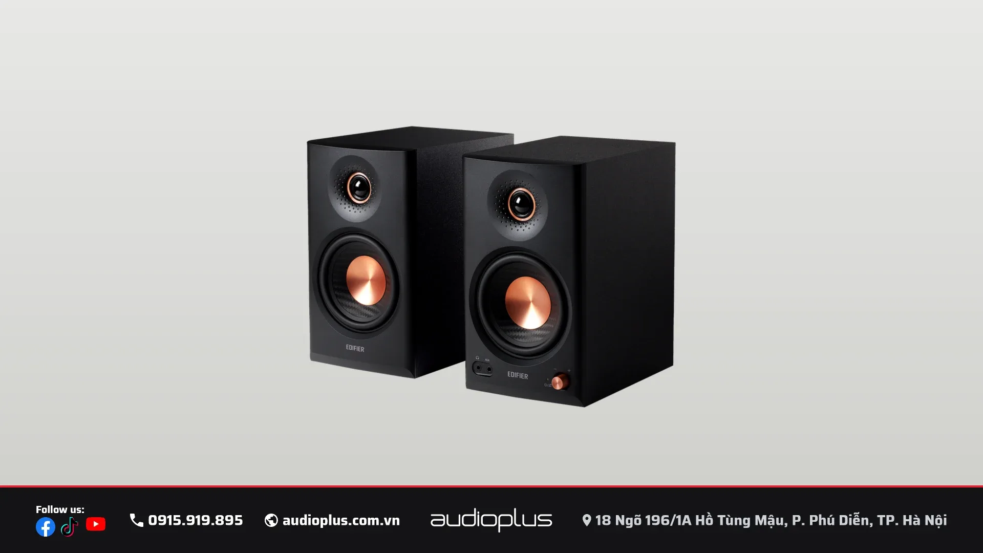 Cặp loa kiểm âm EDIFIER MR4 MKII màu đen nhìn góc 3/4