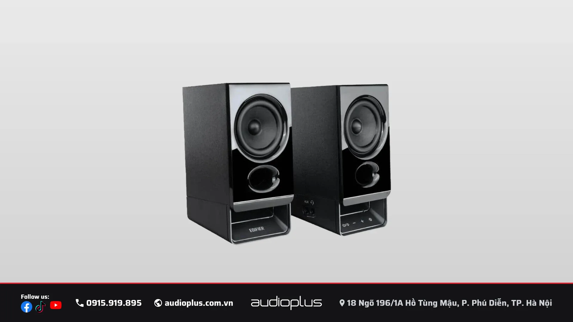 Cặp loa EDIFIER R20BT màu đen nhìn góc 3/4